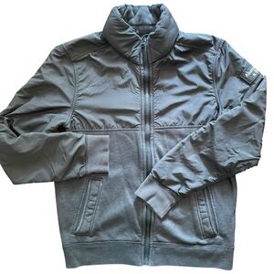 Abercrombie Fitch‎ Men's Jacket Windbreaker Full Zip Pockets Preppy Gray Small